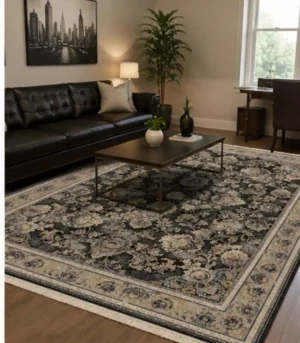 Tapis Oriental Gris Anthracite 1500 Shana home saloon