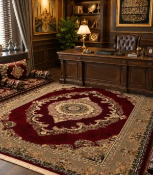 Tapis Persan Rouge Impérial 1200 Shana classic office setup