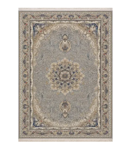Tapis persan aux motifs complexes, avec médaillon floral, 1500 Shana