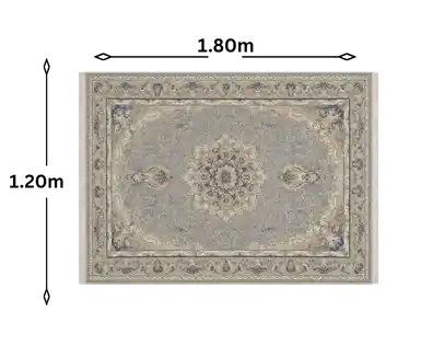 Tapis persan aux motifs complexes, avec médaillon floral, 1500 Shana measurement
