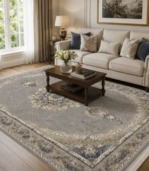 Tapis persan aux motifs complexes, avec médaillon floral, 1500 Shana saloon seating