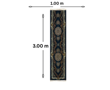 Tapis persan élégant pour le couloir measurement