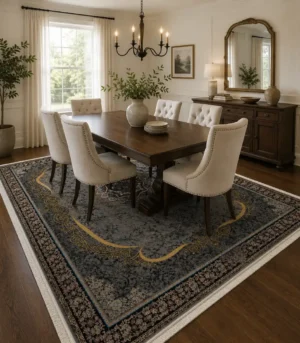 Tapis persan orné au design complexe 1200 Shana dining table