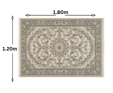 Tapis Persan Orné sur Fond Écru 1500 Shana measurements