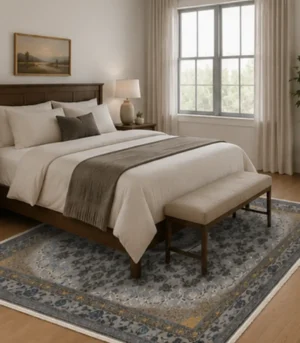 Tapis persan richement décoré de motifs floraux entrelacés 1200 Shana bedroom