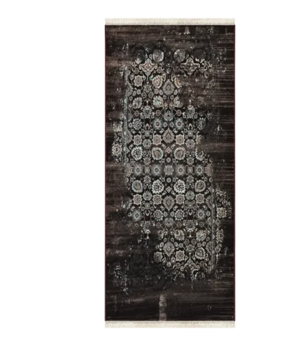 Tapis Oriental Noir Vieilli