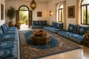 afghane traditionnelle Matela bleu roi big hall