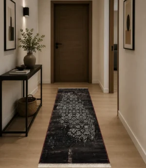 tapis Oriental Noir Tapis entrée