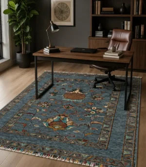 tapis fait main de style oriental Office setup
